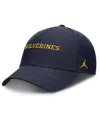 Jordan Men's Navy Michigan Wolverines 2025 On-field Rise Performance Adjustable Hat In Blue