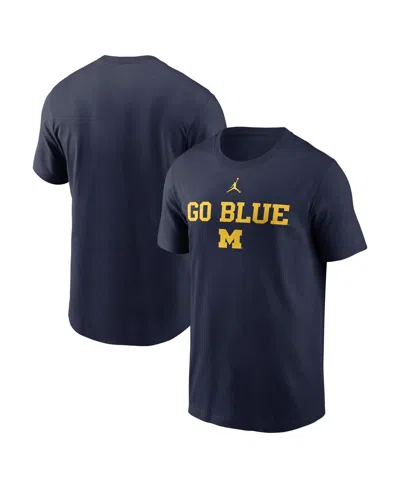 Jordan Men's Navy Michigan Wolverines 2025 Sideline Mantra Performance T-shirt In Blue