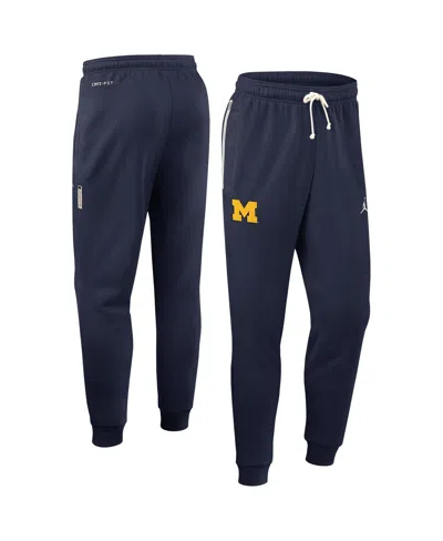Jordan Men's Navy Michigan Wolverines 2025 Sideline Performance Taper Pants In Blue
