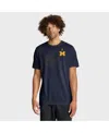 Jordan Men's Navy Michigan Wolverines Campus Shadow Legend Performance T-shirt In Blue