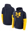 Jordan Men's Navy Michigan Wolverines Fitness Performance Pullover Hoodie In Navy