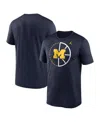 Jordan Men's Navy Michigan Wolverines Legend Basketball Icon Performance T-shirt In Blue