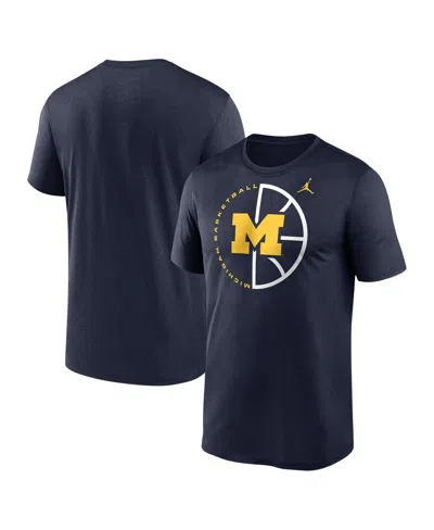 Jordan Men's Navy Michigan Wolverines Legend Basketball Icon Performance T-shirt