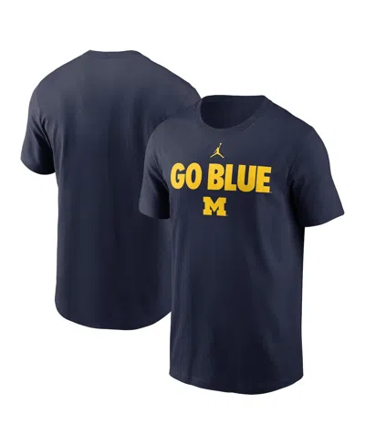 Jordan Men's Navy Michigan Wolverines Mantra T-shirt In Blue