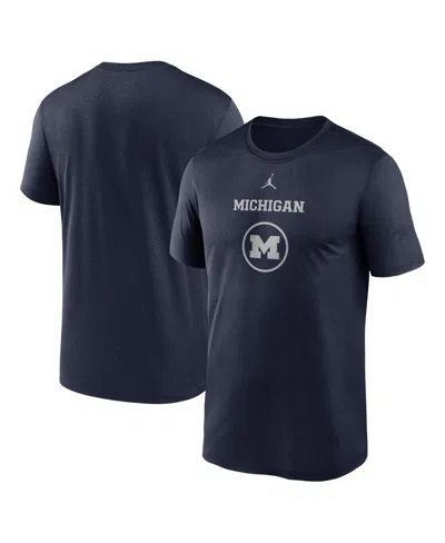 Jordan Men's Navy Michigan Wolverines On-court Basketball Legend Practice Performance T-shirt
