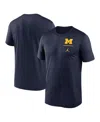 Jordan Men's Navy Michigan Wolverines Primary Logo Legend Performance T-shirt In Navy