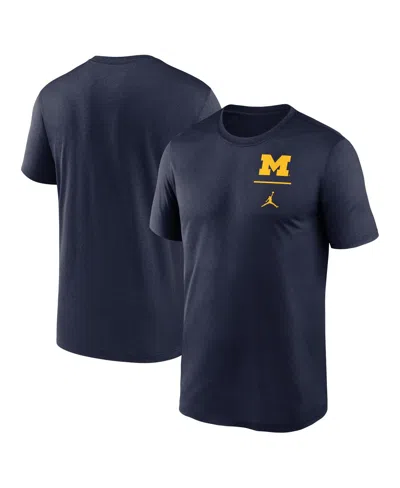 Jordan Men's Navy Michigan Wolverines Primary Logo Legend Performance T-shirt