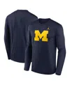 Jordan Men's Navy Michigan Wolverines Prime Timeprimary Legend Long Sleeve T-shirt In Navy