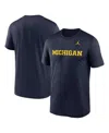 Shop Jordan Men's Navy Michigan Wolverines Primetime Legend Wordmark T-shirt