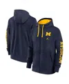 Jordan Men's Navy Michigan Wolverines Primetime Primary Mascot Full-zip Hoodie In Navy