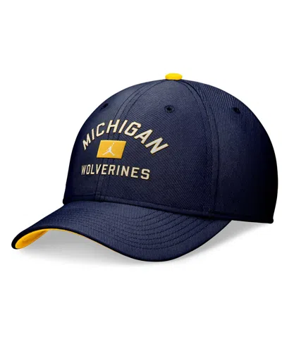 Jordan Men's Navy Michigan Wolverines Primetime Swoosh Flex Hat