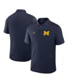 JORDAN MEN'S NAVY MICHIGAN WOLVERINES PRIMETIME VICTORY PRIMARY LOGO PERFORMANCE POLO SHIRT
