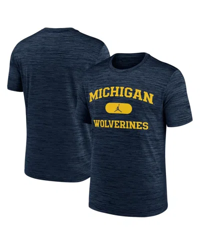 Jordan Men's Navy Michigan Wolverines Velocity Mascot Performance T-shirt