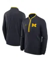 Jordan Men's Navy Michigan Wolverines Victory Half-zip Sweatshirt In Black
