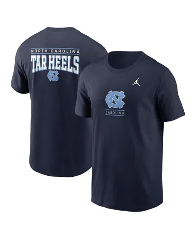Jordan Men's Navy North Carolina Tar Heels 2-hit T-shirt In Blue