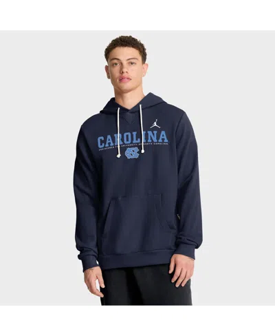 Jordan Men's Navy North Carolina Tar Heels 2025 Sideline Standard Issue Dri-fit Hoodie In Blue