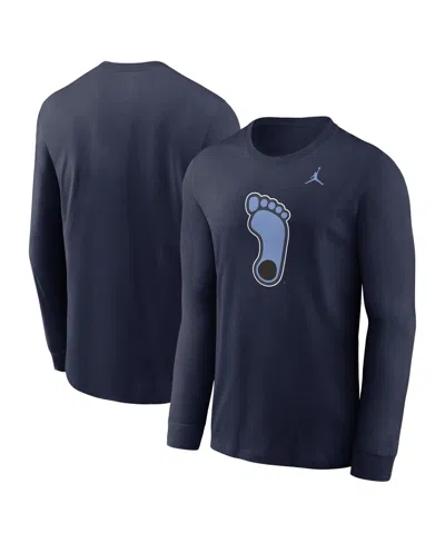 Jordan Men's Navy North Carolina Tar Heels Alternate Logo Long Sleeve T-shirt