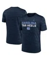 Jordan Men's Navy North Carolina Tar Heels Campus Center Stack Velocity Performance T-shirt In Blue
