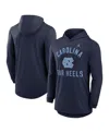 Jordan Men's Navy North Carolina Tar Heels Classic Arch Tri-blend Long Sleeve Hoodie T-shirt In Blue