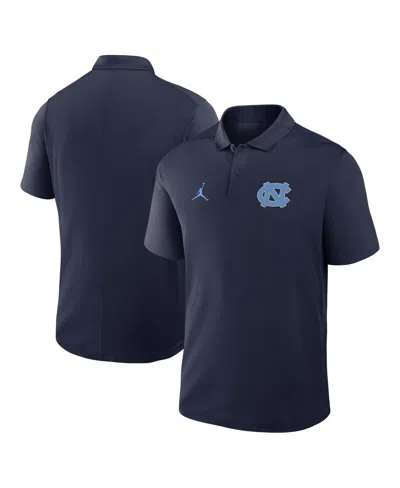 Jordan Men's Navy North Carolina Tar Heels Primetime Victory Primary Logo Performance Polo Shirt In Blue