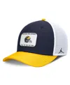 Jordan Men's Navy/maize Michigan Wolverines Rise Adjustable Trucker Hat In Navy,maize