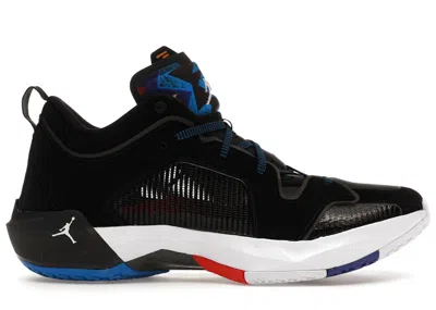 Pre-owned Jordan Men's Nike Air  37 Low Nothing But Net Sneakers In Black/white/university Red
