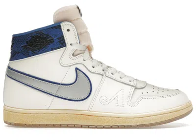 Pre-owned Jordan Men's Nike  Air Ship Pe Sp Awake Ny Sneakers In Sail/black/game Royal