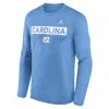 Jordan Men's North Carolina Primetime Legend 2-hit  Brand Dri-fit College Long-sleeve T-shirt In Blue