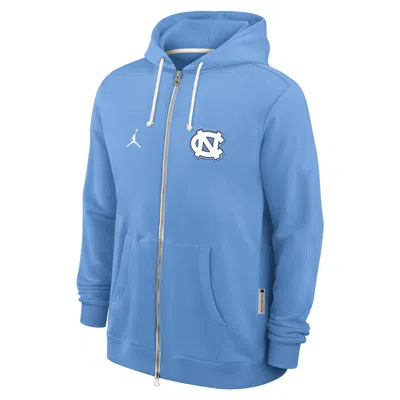 Jordan Men's North Carolina Sideline  Brand Dri-fit College Full-zip Hoodie In Blue