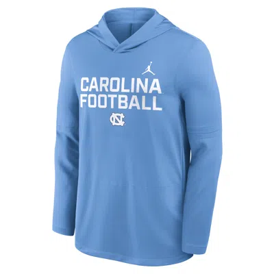 Jordan Men's North Carolina Sideline  Brand Dri-fit College Long-sleeve Hooded Top In Blue