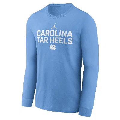 Jordan Men's North Carolina Sideline  Brand Dri-fit College Long-sleeve T-shirt In Blue