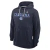 Jordan Men's Navy North Carolina Tar Heels 2025 Sideline Standard Issue Dri-fit Hoodie In Blue