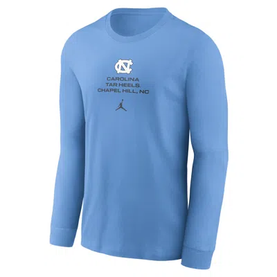 Jordan Men's North Carolina Sideline  Brand Dri-fit College Long-sleeve T-shirt In Blue