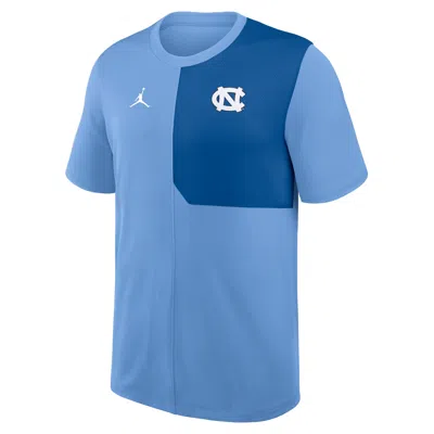 Jordan Men's North Carolina Sideline Coach  Brand Dri-fit College Top In Blue