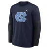 Jordan Men's North Carolina Sideline Coach  Brand Therma-fit College Long-sleeve T-shirt In Blue
