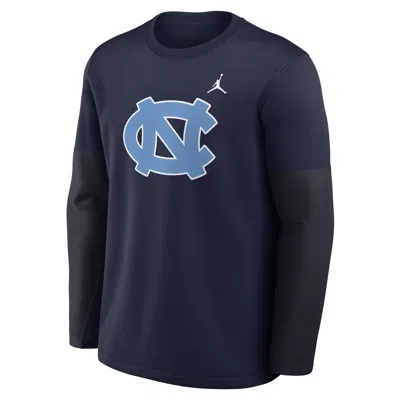 Jordan Men's North Carolina Sideline Coach  Brand Therma-fit College Long-sleeve T-shirt In Blue