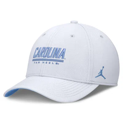 Jordan Men's North Carolina Sideline Rise  Brand Dri-fit College Hat In White