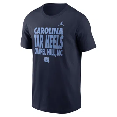Jordan Men's North Carolina Sideline Slogan  Brand Dri-fit College Long-sleeve T-shirt In Blue