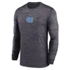 Jordan Men's North Carolina Sideline Velocity  Brand Dri-fit College Long-sleeve T-shirt In Black