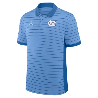 Jordan Men's North Carolina Sideline Victory Stripe  Brand Dri-fit College Polo In Blue
