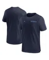 Jordan Men's North Carolina Tar Heels 2024 Sideline Coach Performance Top In Navy,light Blue
