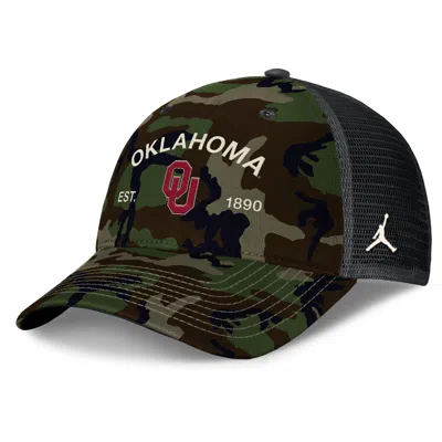 Jordan Men's Oklahoma 2025 Military Appreciation Rise  Brand College Trucker Adjustable Hat In Multi