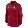 Jordan Men's Oklahoma  Brand Dri-fit College 1/2-zip Top In Brown