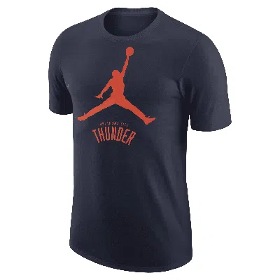 Jordan Men's Oklahoma City Thunder Essential  Nba T-shirt In Blue