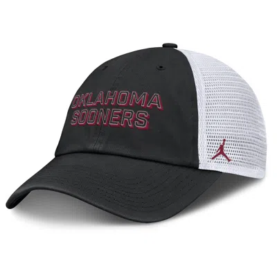 Jordan Men's Oklahoma On-field Club Gameday  Brand College Trucker Adjustable Hat In Black