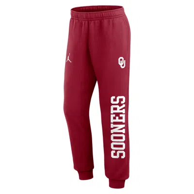 Jordan Men's Oklahoma Primetime Club  Brand College Jogger Pants In Red