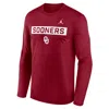 Jordan Men's Oklahoma Primetime Legend 2-hit  Brand Dri-fit College Long-sleeve T-shirt In Red