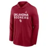 Jordan Men's Oklahoma Sideline  Brand Dri-fit College Long-sleeve Hooded Top In Red