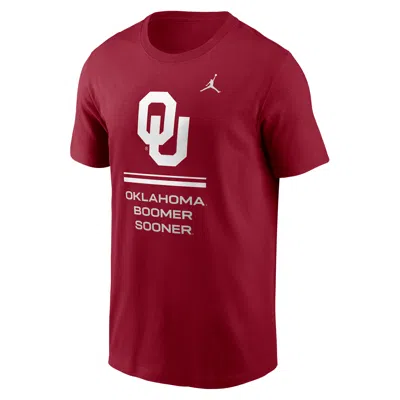 Jordan Men's Oklahoma Sideline  Brand Dri-fit College T-shirt In Red