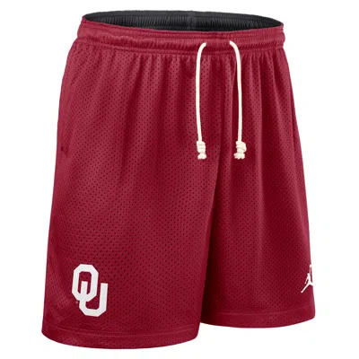 Jordan Men's Oklahoma Sideline Reversible Menâs  Brand Dri-fit College Shorts In Burgundy